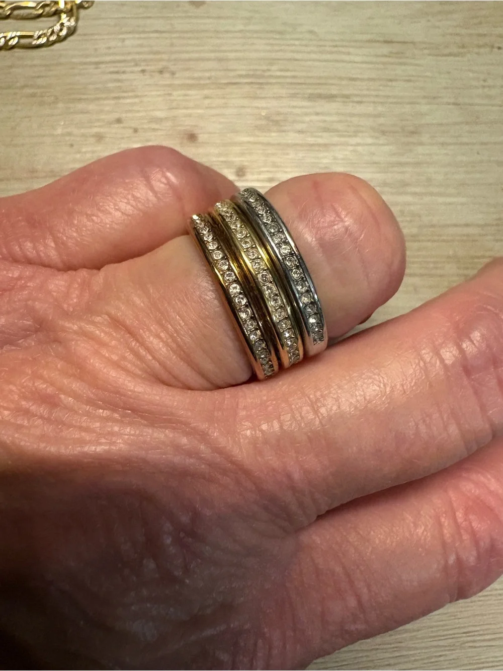 Michael Kors Gold-Tone Round Logo Ring Set